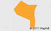 Political Simple Map of Zhengding, cropped outside