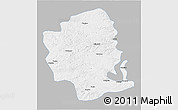 Gray 3D Map of Aihui, single color outside