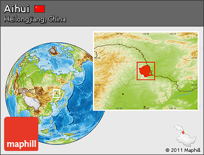 Physical Location Map of Aihui