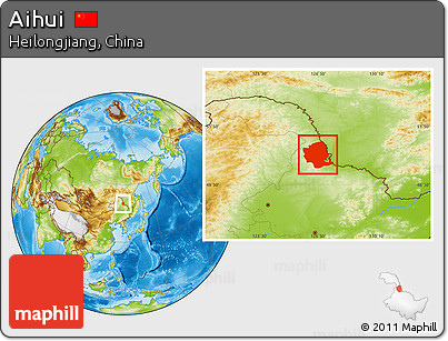 Physical Location Map of Aihui