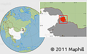 Savanna Style Location Map of Aihui, highlighted country, highlighted parent region