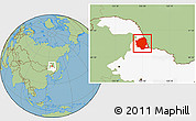 Savanna Style Location Map of Aihui, highlighted parent region