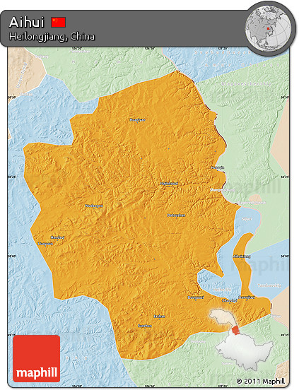 Political Map of Aihui, lighten