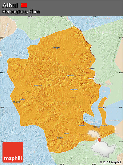 Political Map of Aihui, lighten