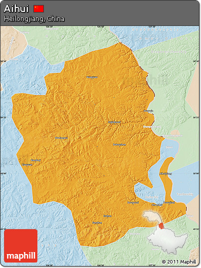 Political Map of Aihui, lighten