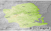 Physical Panoramic Map of Aihui, desaturated