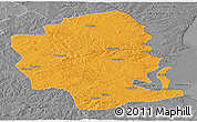 Political Panoramic Map of Aihui, desaturated