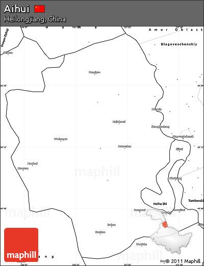 Blank Simple Map of Aihui