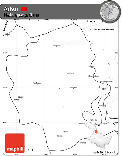 Blank Simple Map of Aihui