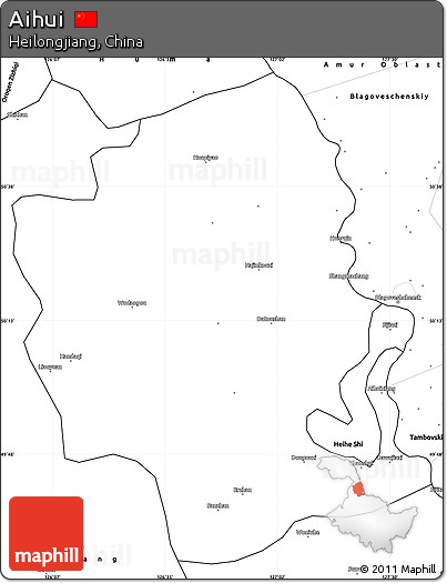 Blank Simple Map of Aihui