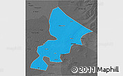 Political 3D Map of Anda, darken, desaturated