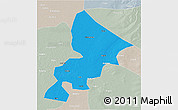 Political 3D Map of Anda, lighten, semi-desaturated