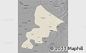 Shaded Relief 3D Map of Anda, darken, desaturated