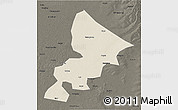 Shaded Relief 3D Map of Anda, darken