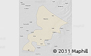 Shaded Relief 3D Map of Anda, desaturated