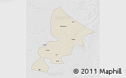 Shaded Relief 3D Map of Anda, lighten, desaturated
