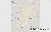 Shaded Relief 3D Map of Anda, semi-desaturated