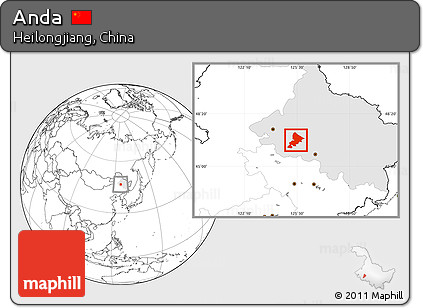 Blank Location Map of Anda, highlighted parent region