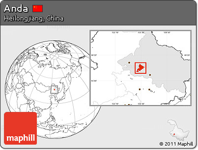 Blank Location Map of Anda, highlighted parent region