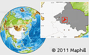 Physical Location Map of Anda, highlighted country, highlighted parent region