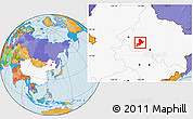 Political Location Map of Anda, highlighted country