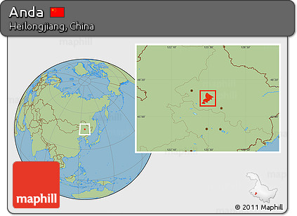 Savanna Style Location Map of Anda