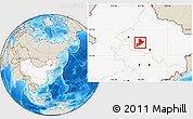 Shaded Relief Location Map of Anda, highlighted country