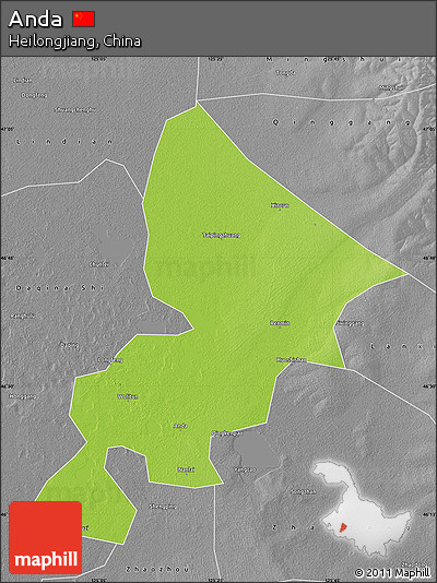Physical Map of Anda, desaturated