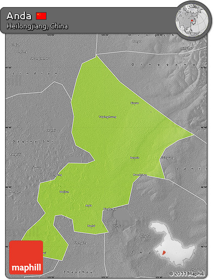 Physical Map of Anda, desaturated