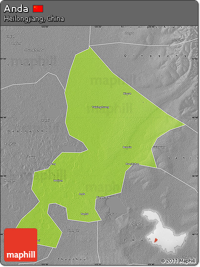 Physical Map of Anda, desaturated