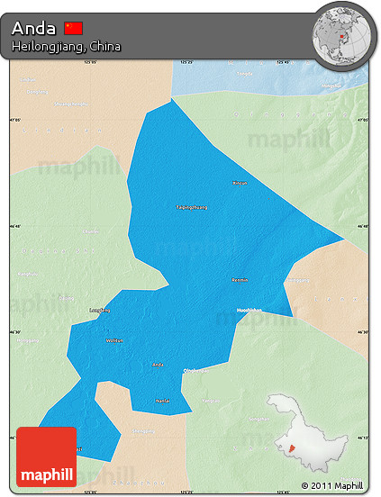 Political Map of Anda, lighten