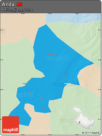 Political Map of Anda, lighten