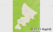 Shaded Relief Map of Anda, physical outside
