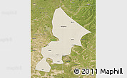Shaded Relief Map of Anda, satellite outside