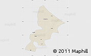 Shaded Relief Map of Anda, single color outside