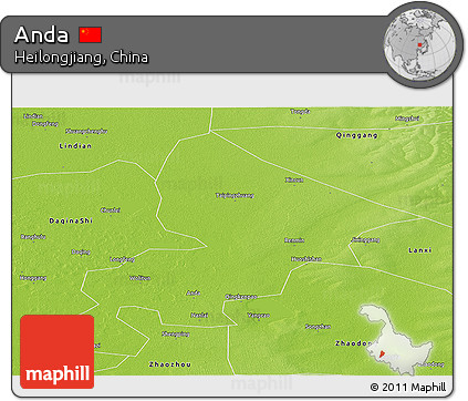 Physical Panoramic Map of Anda