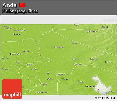 Physical Panoramic Map of Anda