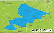 Political Panoramic Map of Anda, physical outside