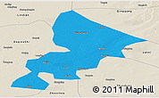 Political Panoramic Map of Anda, shaded relief outside
