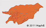 Political 3D Map of Baoqing, single color outside