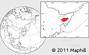Blank Location Map of Baoqing