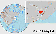 Gray Location Map of Baoqing