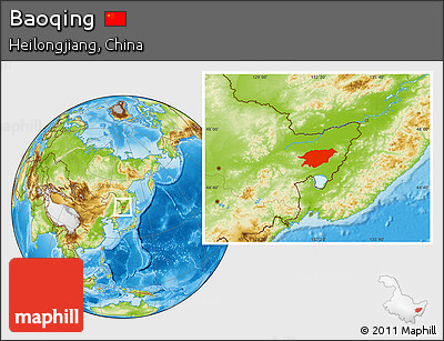 Physical Location Map of Baoqing