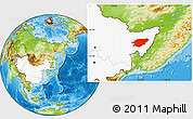 Physical Location Map of Baoqing, highlighted country