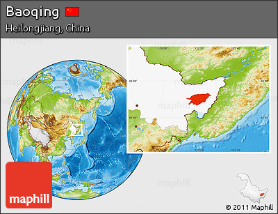 Physical Location Map of Baoqing, highlighted parent region