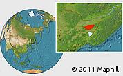 Satellite Location Map of Baoqing