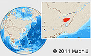 Shaded Relief Location Map of Baoqing