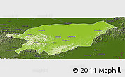 Physical Panoramic Map of Baoqing, darken