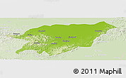 Physical Panoramic Map of Baoqing, lighten