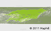 Physical Panoramic Map of Baoqing, semi-desaturated